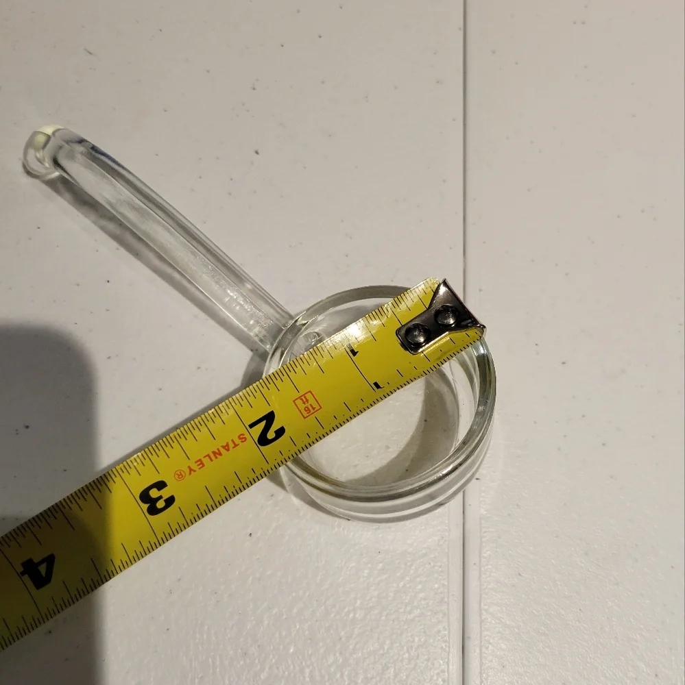 Vintage Glass Condiment Mayonnais Ladle Spoon